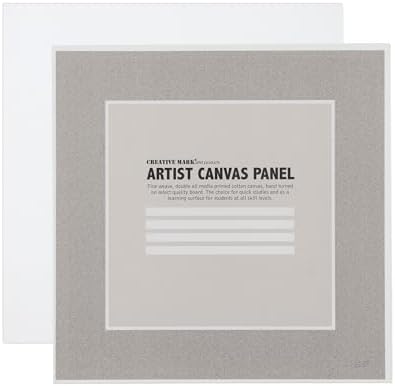 Creative Mark Cotton Canvas Panels 4x4" - 12 Pack - Professional Quality Fine Weave Acrylic Primed Artist Canvas Boards for Painting, Acrylics, Studios, & More