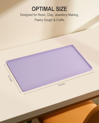 Silicone Art Mat for Crafts, 12" x 19" Waterproof Non-Slip Painting Mat