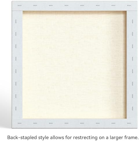 PHOENIX 18x18 Inch 2 Pack Gallery Canvas - 1.5 in Thick Large Square Canvases for Painting - Deep Edge 100% Cotton 11 Oz. Gesso Primed White Blank Professional Canvas Oil & Acrylic Paints