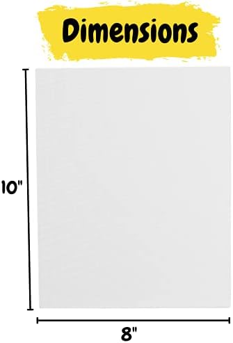 Mr. Pen- Canvas Panels, 2 Pack, 8x10 Inch | Triple Primed for Oil & Acrylic Paints, Canvas Boards for Painting, Painting, Drawing & Art Supplies