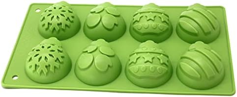 X-Haibei Christmas Snowflake Star Bell Soap Cake Jello Crayon Resin Chocolate Bombs Making Silicone Mold 6-Cavity