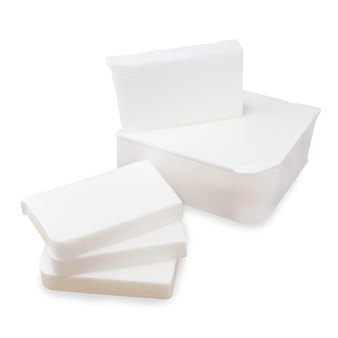 Primal Elements White Soap Base - Moisturizing Melt and Pour Glycerin Soap Base for Crafting and Soap Making, Easy to Cut, Unscented - 5 Pound