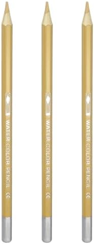 PATIKIL Watercolor Pencils, Earth Yellow Color Pencil Set Sketch Coloring Drawing Colored Pencils Bulk Artist Drawing Supplies for Adult Coloring Book Blending, 3 Pcs