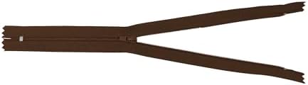 Mandala Crafts 100 PCs Dark Brown Closed-End 9 in Nylon Zippers for Sewing