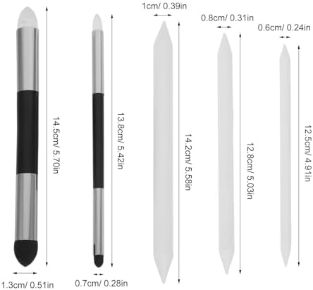 Totority 5pcs Double Headed Sketch Blender Pen Set with Sponge and Paper Tortillions for Shadow Blending and Precise Control, Reusable Drawing Tools for Artists and Students