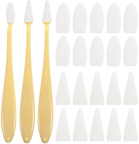 Mobestech 23pcs Artist Blending Stumps and Sketch Wiper Set with Sponge Tip Paint Applicators, Macaron Yellow Drawing Tools for Sketching, Shading, Detailing, and Highlighting in Art