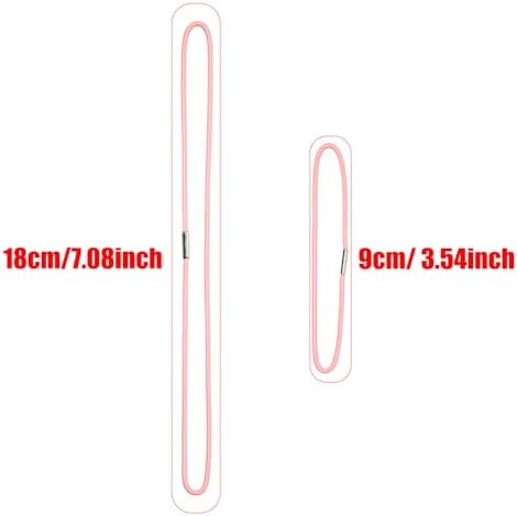 Mini Skater Travel Notebook Thick Elastic Bands Planner Refills Insert Connection Replacement Straps for Travel Journals Accessories, Two Sizes, 20Pcs (A5 & Passport Size) (Pink)