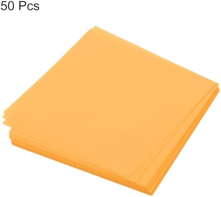 MECCANIXITY 50 Sheet Origami Paper Double Sided Fluorescent Orange 2x2 Inch Square Sheet for Art Craft Project, Beginners, Gifts Decor