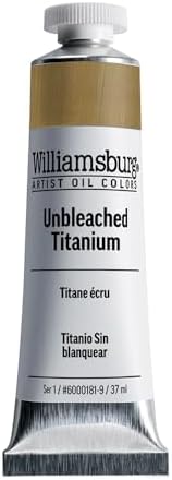 Williamsburg Artist Oil Colors, Unbleached Titanium, 37 ml Tube
