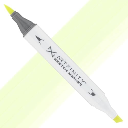 Artfinity Sketch Markers - Lily White YG1-0, Vibrant, Professional, Dye-Based Alcohol Markers for Artists, Drawing, Travel, & More