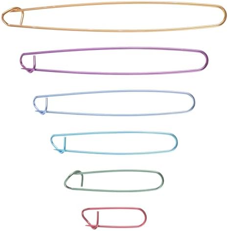 6 Pcs Knitting Stitch Holders, Crochet Tools Aluminum with Secure Lock