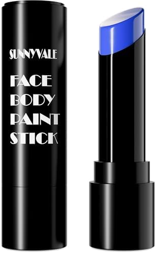 SUNNYVALE Clown Red Face Body Paint Stick Cream, Sweatproof Eye Black for Adults Sports, Hypoallergenic Grease Foundation Makeup for SFX Special Effects Cosplay Costume Parties