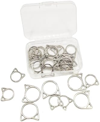 Hilsayum Cat Stitch Markers Cute Stitch Markers Metal Stitch Marker for Crocheting