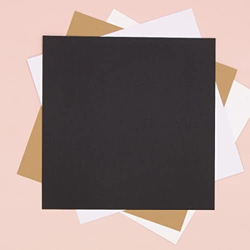 Craftelier - Cardstock Set | Pack of 24 Double-sided Cardstock for Cardmaking, Scrapbooking and Craft Projects | Different Sizes, Colours and Textures (Essentials, 12" x 12")