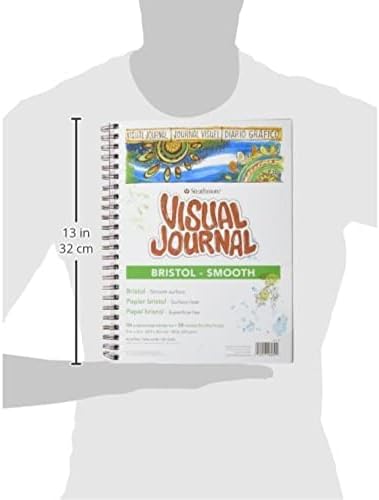 Strathmore Wire Bound Visual Journal, 100 lb. Smooth Bristol, 9 X 12 inches, White, 28 Sheets (460-39)