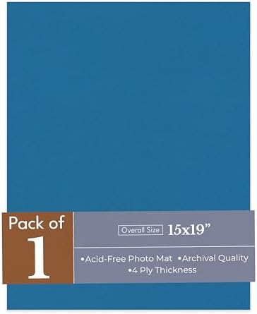 Blue 15x19 Uncut Premium Mat Board - No Opening - 1 Mat