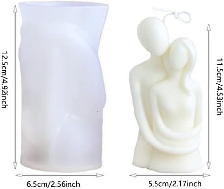 Silicone Human Body Mold, Resin Candles Molds, Homemade 3D Mould for Making DIY Soap,Candle, Chocolate, Plaster, Art Craf (Couple)