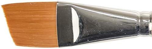 KINGART Premium Radiant 6400-1 Angular Shader Series Artist Brush, Synthetic Taklon Hair, Short Handle, for Acrylic, Oil and Watercolor Painting, Size 1 Inch