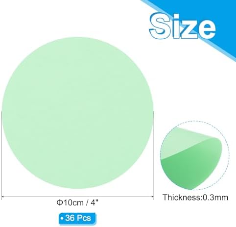 PATIKIL 4inch Circle Card Stock, 36Pcs Round Shape Cutouts Paper Thick Cardstock Coaster for DIY Craft Projects Classroom Bulletin Board Decor, Light Green