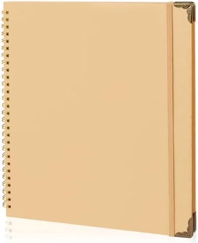 Joyberg Scrapbook 80 Pages, Scrapbooking Supplies 11 x 11 In, Scrapbook Album Suitable for Album Memory Book Wedding, Anniversary Family, DIY Craft Projects (Brown)