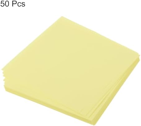 MECCANIXITY 50 Sheet Origami Paper Double Sided Light Yellow 2x2 Inch Square Sheet for Art Craft Project, Beginners, Gifts Decor