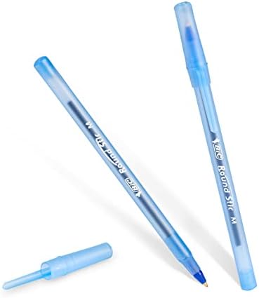 BIC Round Stic Xtra Life Ballpoint Pen, 1.0 mm Medium Point, Blue, 60-Count