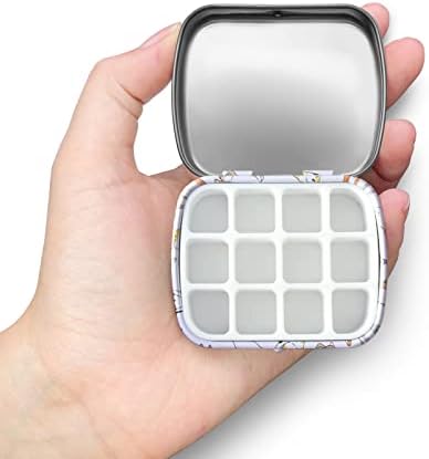 Portable Travel Watercolor Palette, Mini Metal Tin Box,12-Well Empty Tins