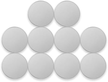 Blank Coins for Laser Engraving Blank Challenge Coins Bulk, Zinc Alloy Engraving Coin Blanks, Metal Stamping Blanks 40mm Diameter with Plastic case for DIY Crafts (Raw Zinc Alloy Finish-10pcs)
