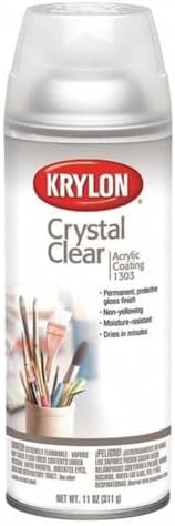 Krylon K01303007 Acrylic Spray Paint Crystal Clear in 11-Ounce Aerosol