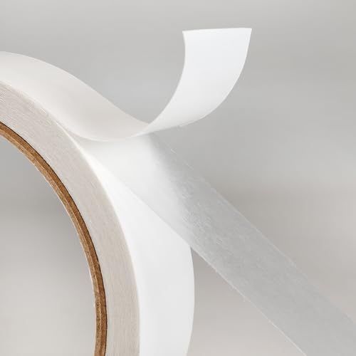 Best 1/2" MAX Strength Thin Permanent Double-Sided Tape for Arts, Crafts, Photography, Scrapbooking, Tear-by-Hand, Paper Backing (1/2-Inch by 164-Feet/55 Yards)…