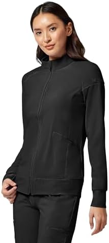 Cherokee iFlex Scrub Jacket for Women 2 Pocket Zip Front