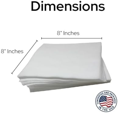 HBI Wash Away Water Soluble Stabilizer Sheets, 8 x 8 in, 100 Pack