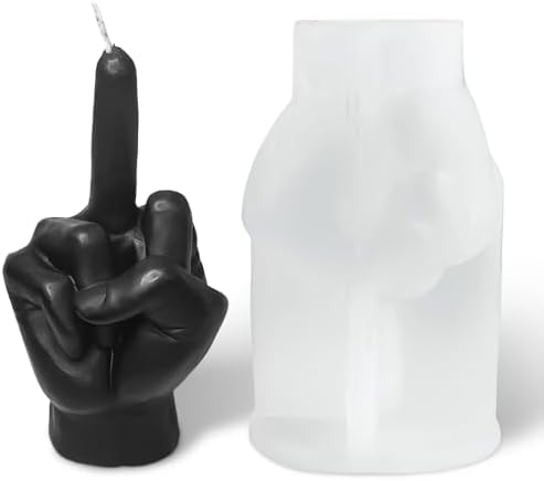 Large Hand Shaped Silicone Mold for Candle Making, 5" Gesture Candle Mold