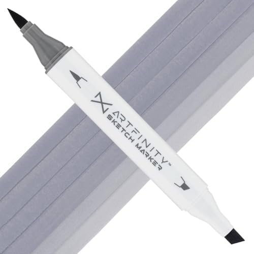 Artfinity Sketch Markers - Pewter BV9-3, Vibrant, Professional, Dye-Based Alcohol Markers for Artists, Drawing, Travel, & More