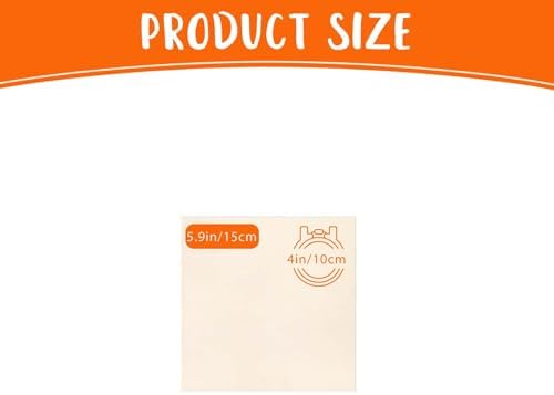 10 PCS Beige Natural Cotton Embroidery Fabric Cloth (5.9 × 5.9 Inch)