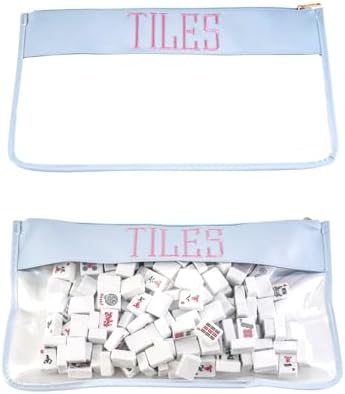 Empty Mahjong Tiles Bag with Zipper - Storage Up to 166 Tiles