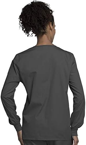 Cherokee WW Originals Scrubs Jacket for Women Snap Front 3 Pockets