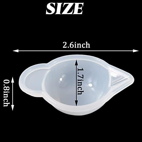 GXXMEI 20PCS Silicone Mold Cup Dispenser, Small Silicone Cups,Resin Mold Mini Measuring Cup, Color Modulation Tools for DIY Epoxy Resin Craft