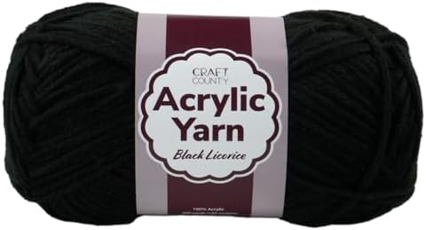 Craft County Medium 4 Acrylic Yarn – 200 Yards of Super Vibrant Yarn for Blankets, Scarves, Hats, & More!