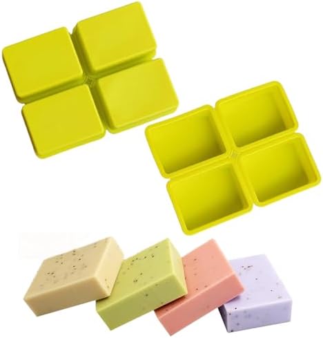 2Pcs Soap Molds Silicone | Rectangle Molds for Soap Making Soap Homemade Craft 8×6×4cm