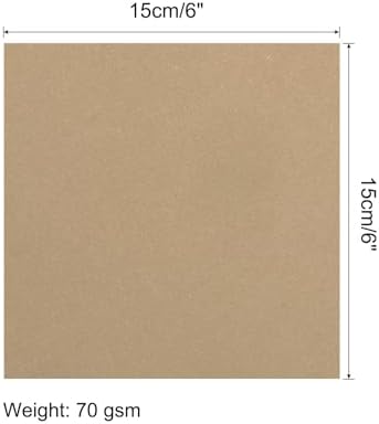 MECCANIXITY 50 Sheets Origami Paper Double Sided Dark Khaki 6x6 Inch Square Sheet for Art Craft Project, Beginners, Gifts Decor