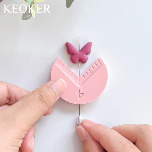 Keoker Polyme Clay Bead Hole Maker, Bead Clay Cutters, Polymer Clay Tool, Earring Drill Guide