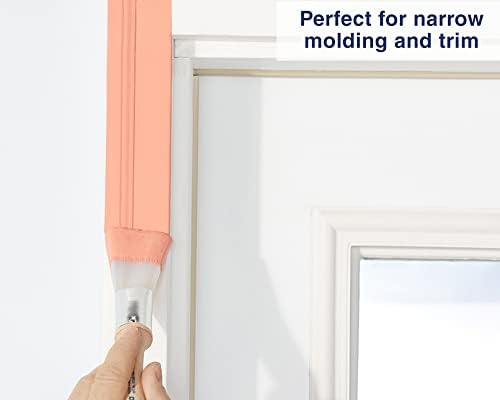 Zibra Fan Paint Brush for Painting Molding, Routed Edges, Flat Surfaces, and Furniture, White, 1.25-inch