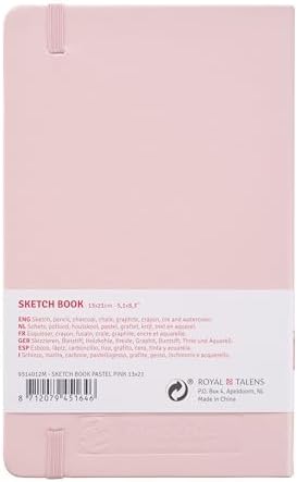 Talens Art Creation Sketchbook, Pastel Pink, 80 Sheets, 5.1 x 8.3 in