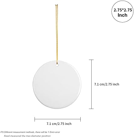 PYD Life 100 PCS Sublimation Blanks Ornaments Ceramic 2.75" Round Bulk