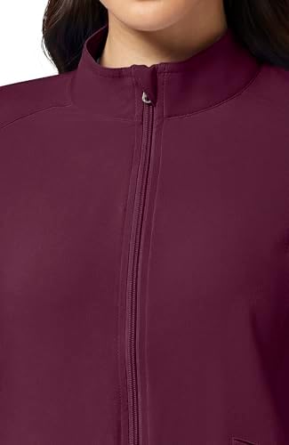 Cherokee iFlex Scrub Jacket for Women 2 Pocket Zip Front