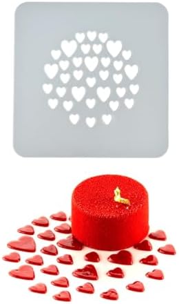 2pcs/lot Lace Embossing Silicone Mold Hollow Out Heart-Shaped