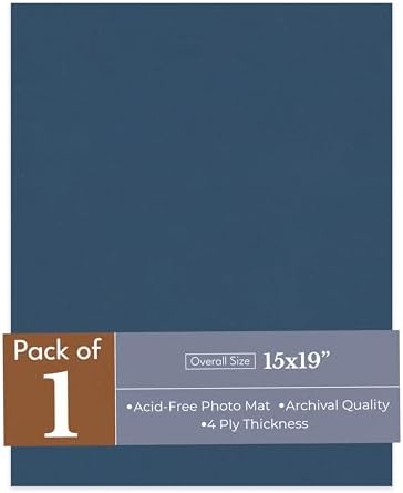 Ink Blue 15x19 Uncut Premium Mat Board - No Opening - 1 Mat