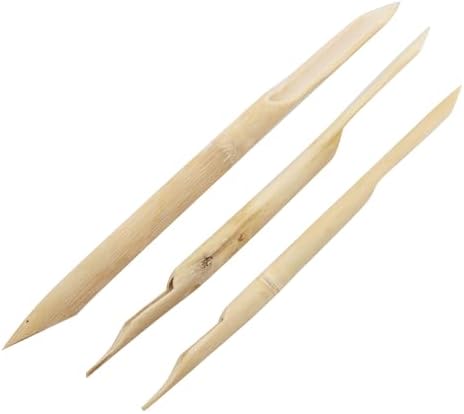 TAODAN 6PCS Polymer Ceramic Double Headed Bamboo Flute Pen Clay Tools Art Supplies for Carving and Shaping