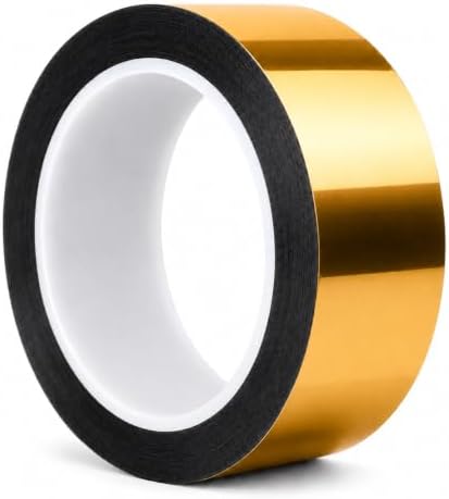 GGR Supplies MMYP-1 Gold Metalized Polyester Film Tape, 1.5 Inch x 72 Yds